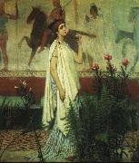 Sir Lawrence Alma-Tadema,OM.RA,RWS A Greek Woman Sir Lawrence Alma-Tadema oil painting reproduction